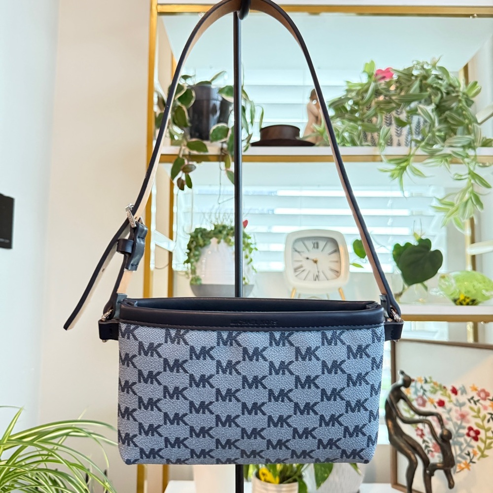 Michael Kors Navy Monogram belt Bag